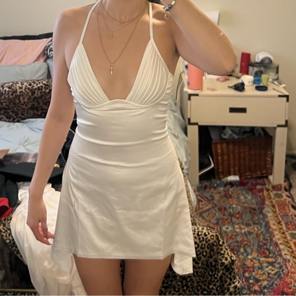 BABYBOO Clarise Ivory Mini Dress